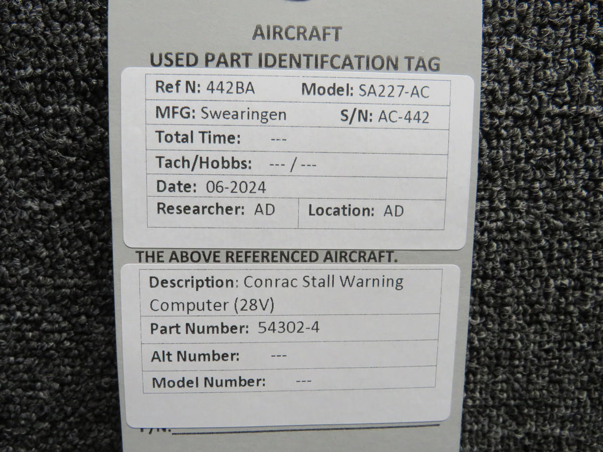Conrac 54302-4 Conrac Stall Warning Computer (28V)