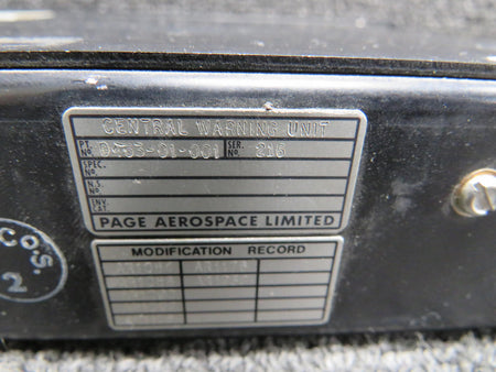 Page Aerospace D463-01-001 Page Aerospace Central Warning Unit with Modifications