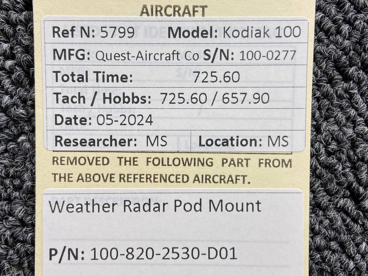 Kodiak 100-820-2530-D01 Kodiak 100 Weather Radar Pod Mount