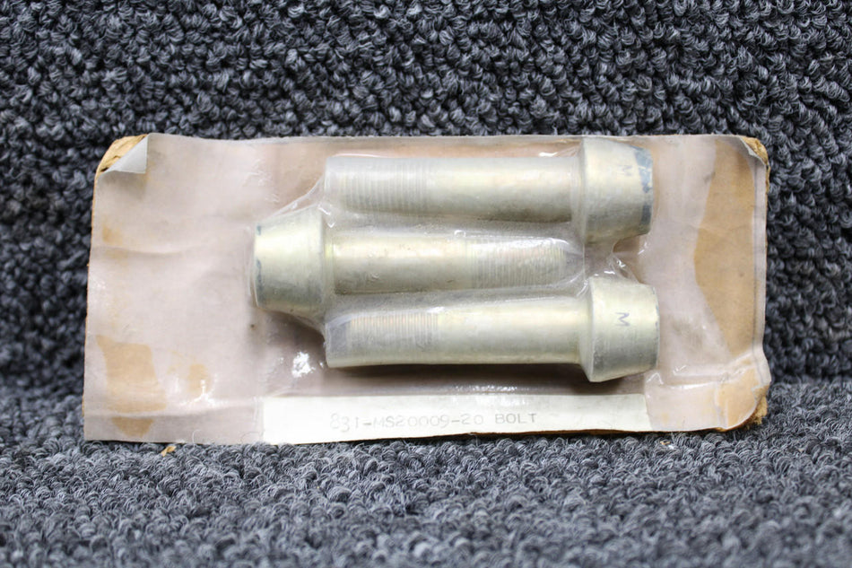 Military Standard MS20009-20 Military Standard Bolt Set of 3 (New Old Stock)