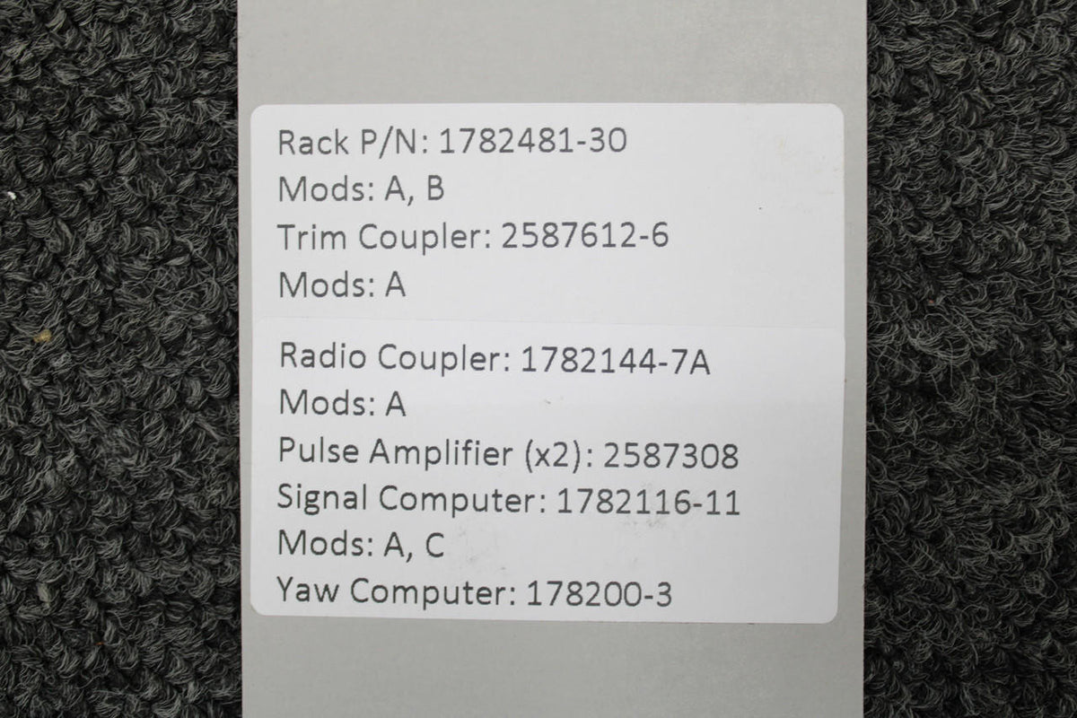 Sperry 1782481-30 Sperry Computer Rack with Components (Has Modifications)