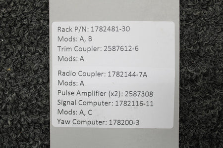 Sperry 1782481-30 Sperry Computer Rack with Components (Has Modifications)