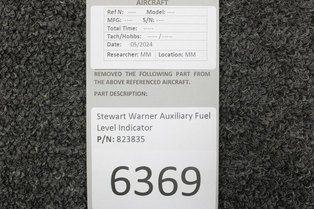 Stewart-Warner 823835 Stewart Warner Auxiliary Fuel Level Indicator