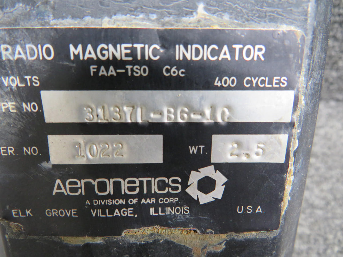 Aeronetics 3137L-B6-1C Aeronetics Radio Magnetic Indicator w Mods (Worn Face)