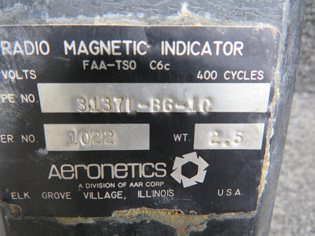 Aeronetics 3137L-B6-1C Aeronetics Radio Magnetic Indicator w Mods (Worn Face)