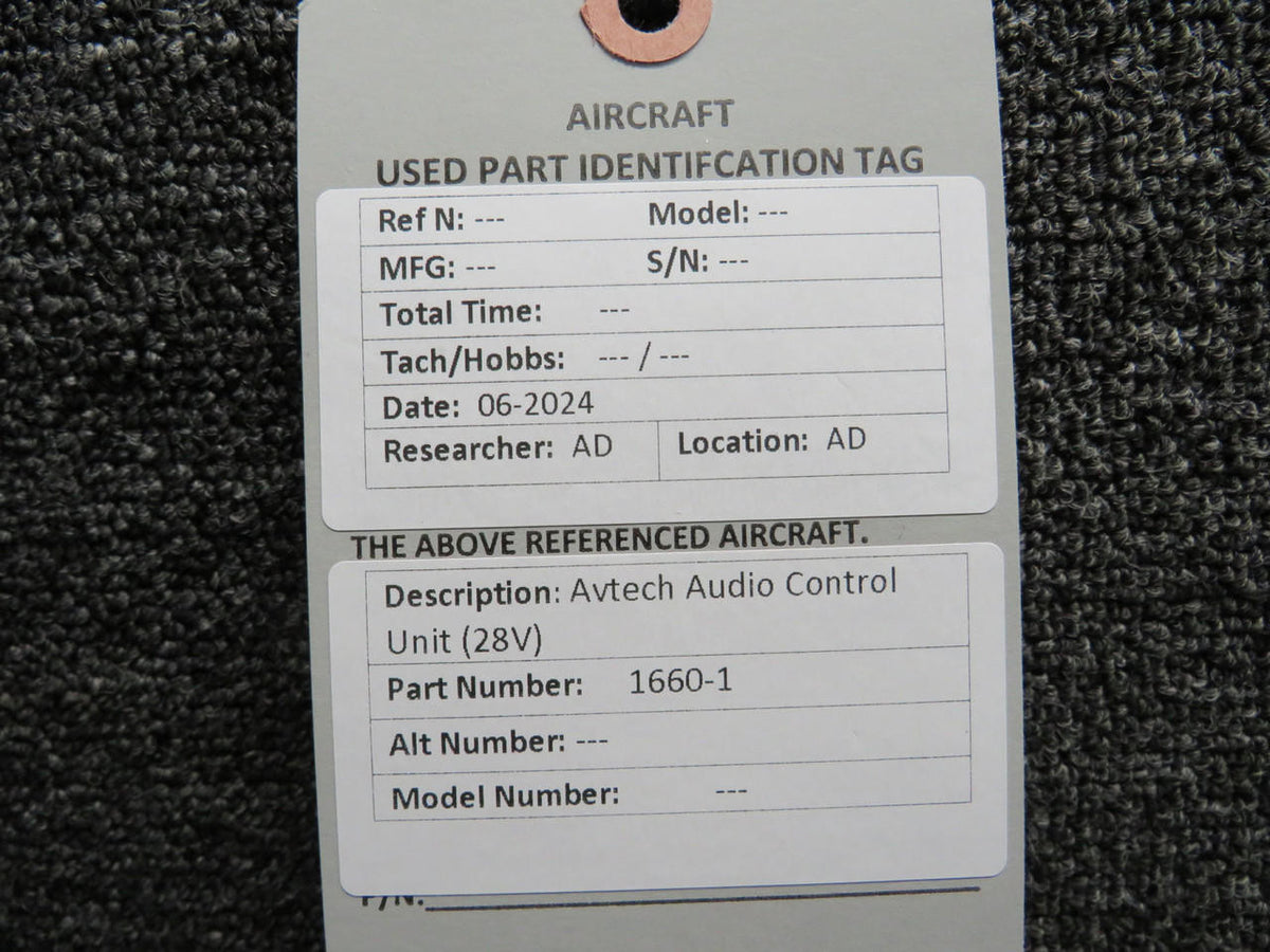 Avtech Corp. 1660-1 Avtech Audio Control Unit (28V)