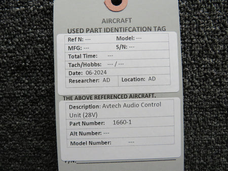 Avtech Corp. 1660-1 Avtech Audio Control Unit (28V)