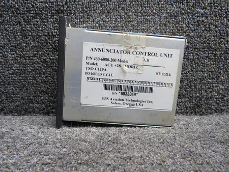 II Morrow  430-6080-200 II Morrow Inc Annunciator Control Unit with Mods (Worn Face)