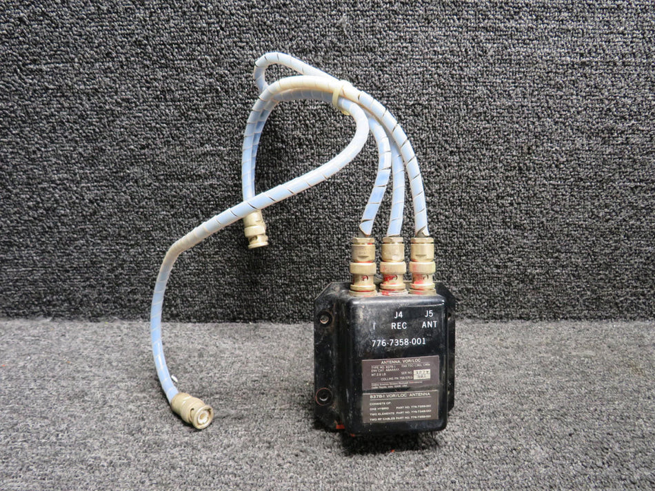 Collins 758-5703-001 (Alt: 776-7358-001) Collins 837B-1 Vor-Loc Antenna w Connectors