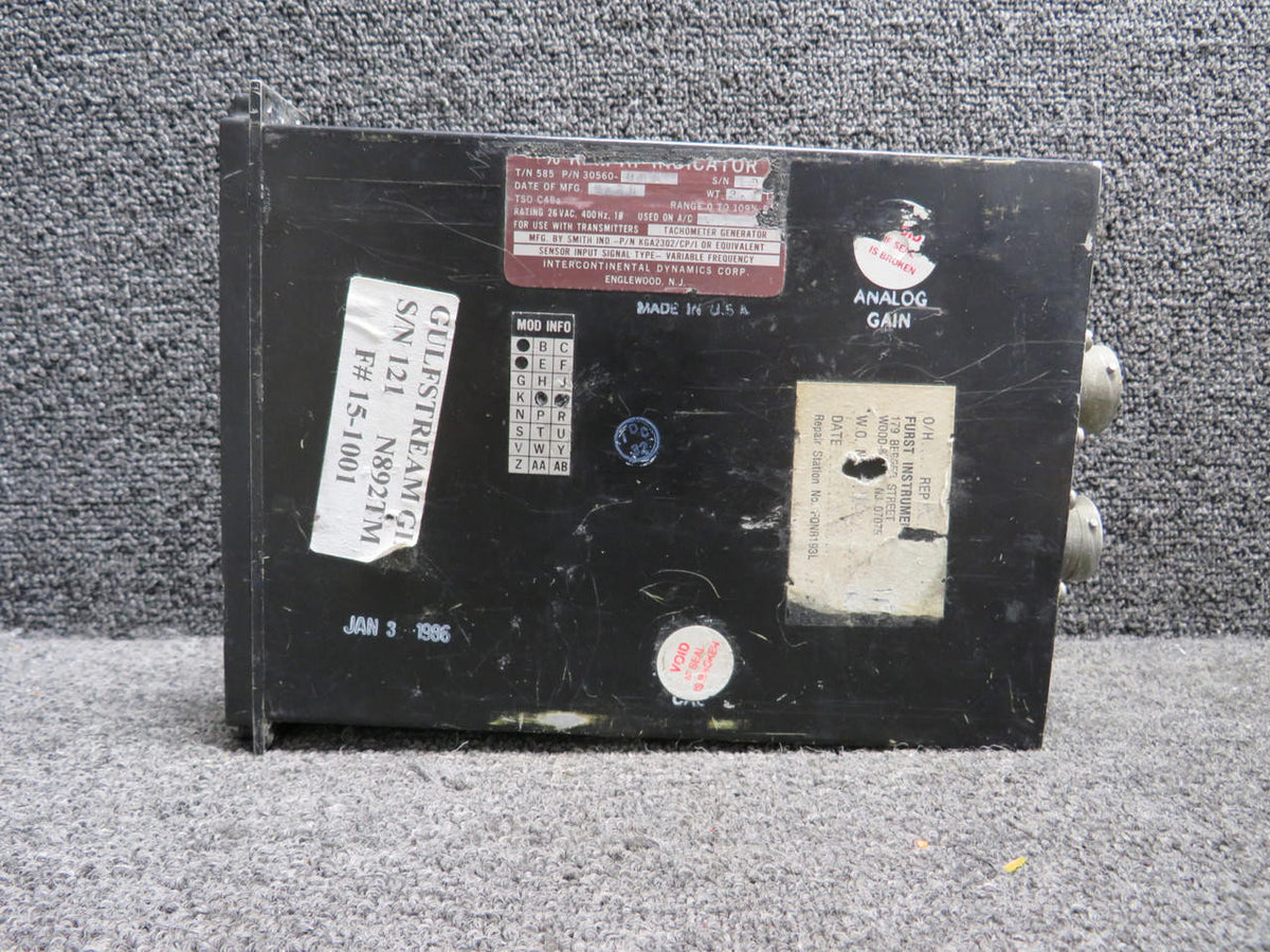 Intercontinental 585-30560-002 Intercontinental Percent RPM HP Indicator with Mods (Worn Face)