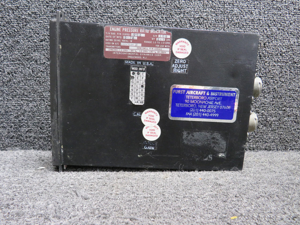 Intercontinental 585-31652-002 Intercontinental Engine Pressure Ratio Ind with Mods (Worn Face)