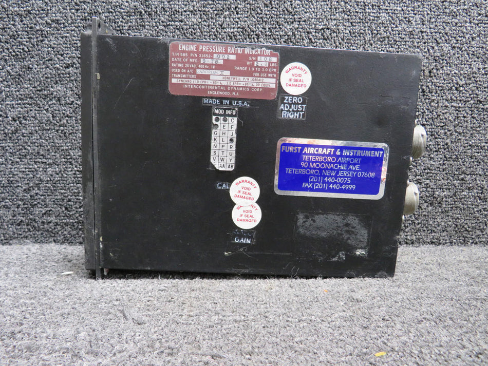 Intercontinental 585-31652-002 Intercontinental Engine Pressure Ratio Ind with Mods (Worn Face)