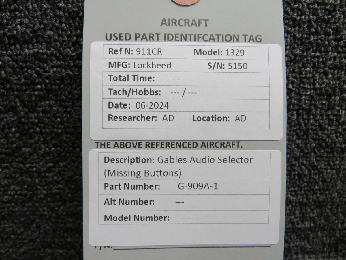 Gables G-909A-1 Gables Audio Selector (Missing Buttons)