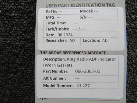 King Radio 066-3063-00 King Radio KI-227 ADF Indicator (Worn Gasket)