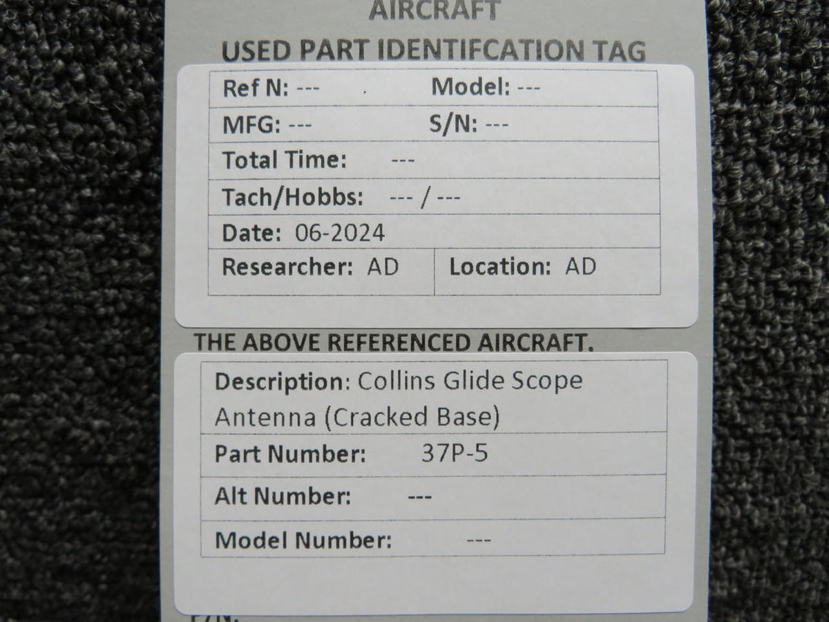 Collins 37P-5 Collins Glide Scope Antenna (Cracked Base)