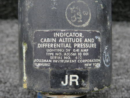kollsman A33561-10-001 Kollsman Cabin Altitude and Differential Pressure Indicator