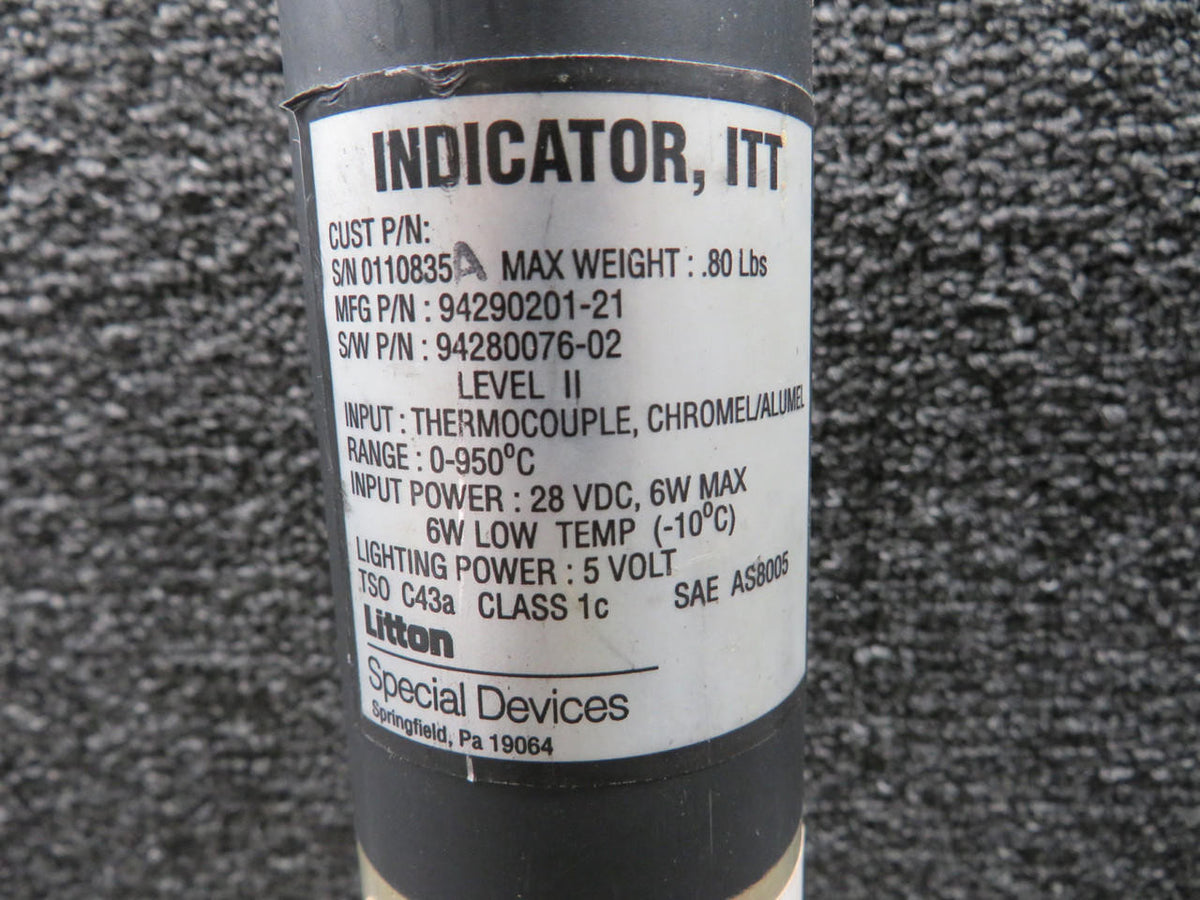 Litton Industries 94290201-21 (Alt: 94280076-02) Litton ITT Indicator