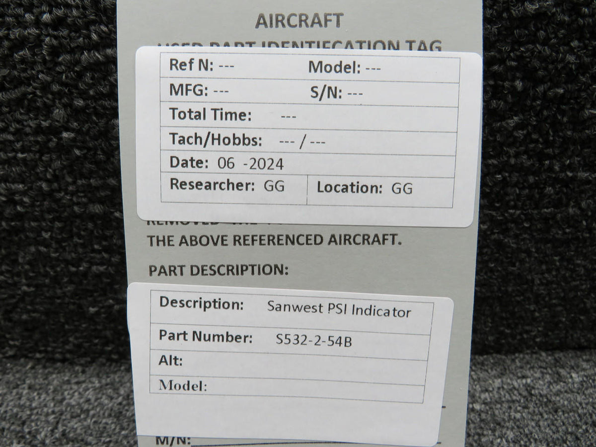 Sanwest S532-2-54B Sanwest PSI Indicator