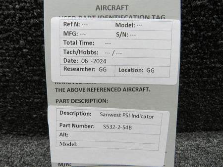 Sanwest S532-2-54B Sanwest PSI Indicator