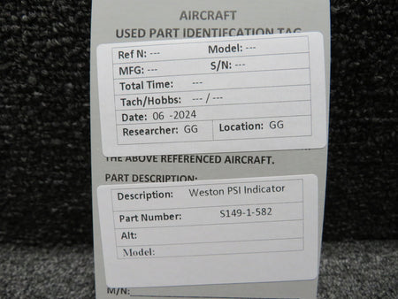 Weston S149-1-582 Weston PSI Indicator