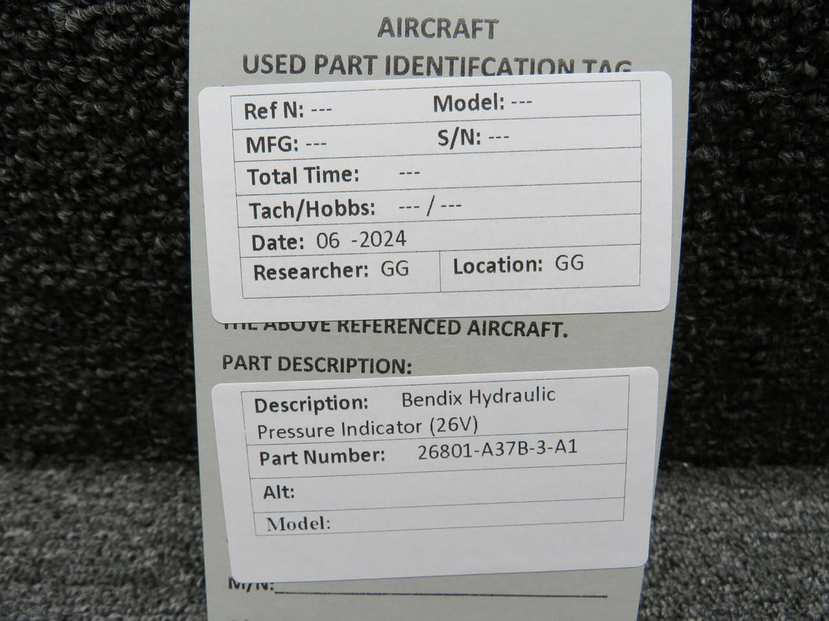 Bendix 26801-A37B-3-A1 Bendix Hydraulic Pressure Indicator (26V)