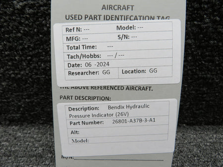 Bendix 26801-A37B-3-A1 Bendix Hydraulic Pressure Indicator (26V)