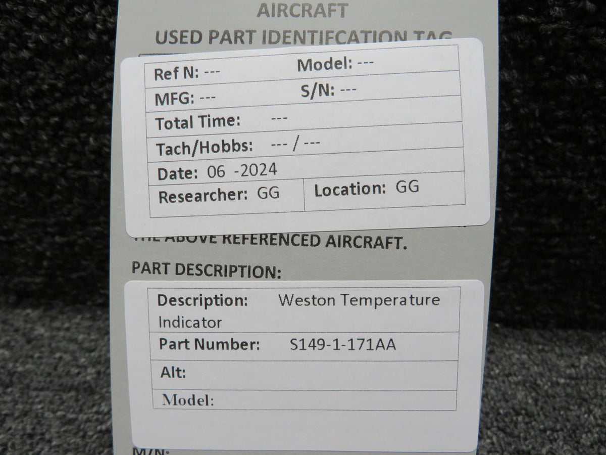 Weston S149-1-171AA Weston Temperature Indicator