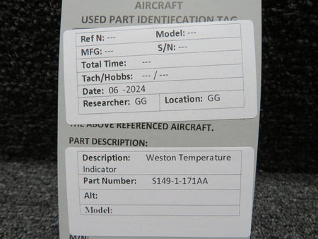 Weston S149-1-171AA Weston Temperature Indicator