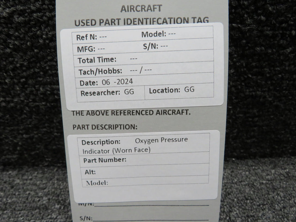 Does Not Apply Oxygen Pressure Indicator, Lighted (Worn Face)