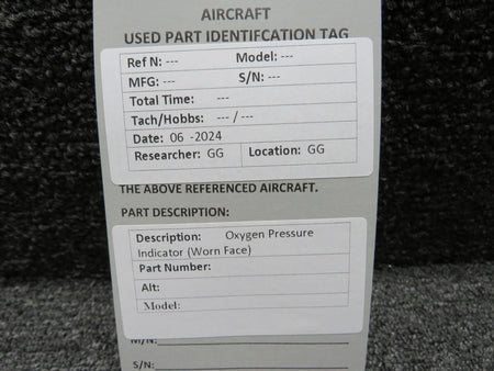 Does Not Apply Oxygen Pressure Indicator, Lighted (Worn Face)