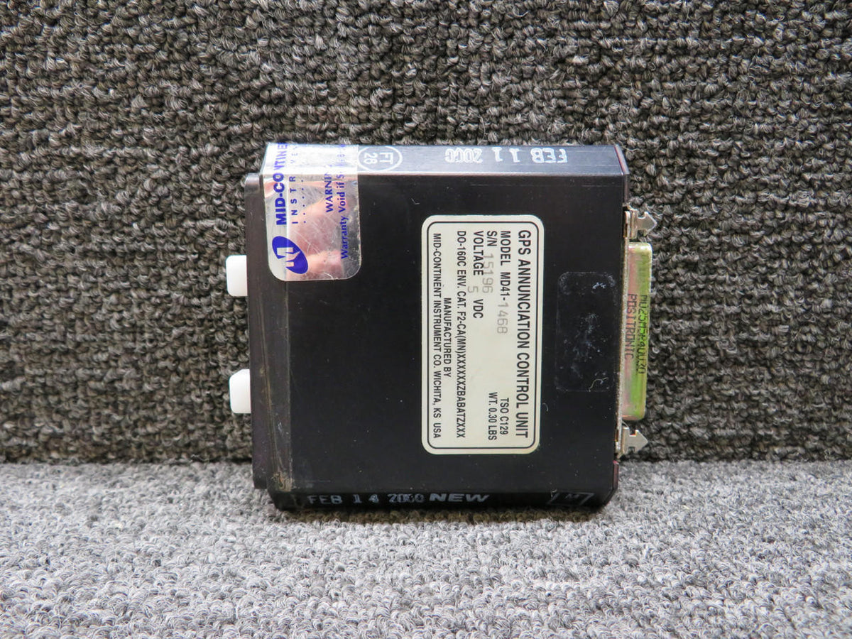 Mid-Continent MD41-1468 Mid-Continent GPS Annunciation Control Unit