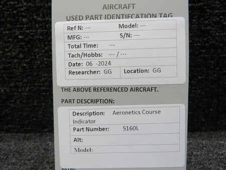 Aeronetics 5160L Aeronetics Course Indicator