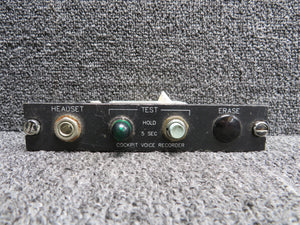 Israel Aircraft Industries 1124 Cockpit Voice Recorder Panel (No Erase Switch)
