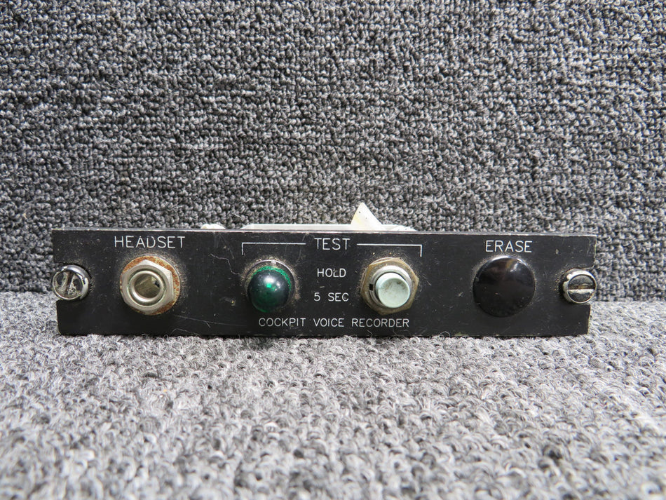 Israel Aircraft Industries 1124 Cockpit Voice Recorder Panel (No Erase Switch)