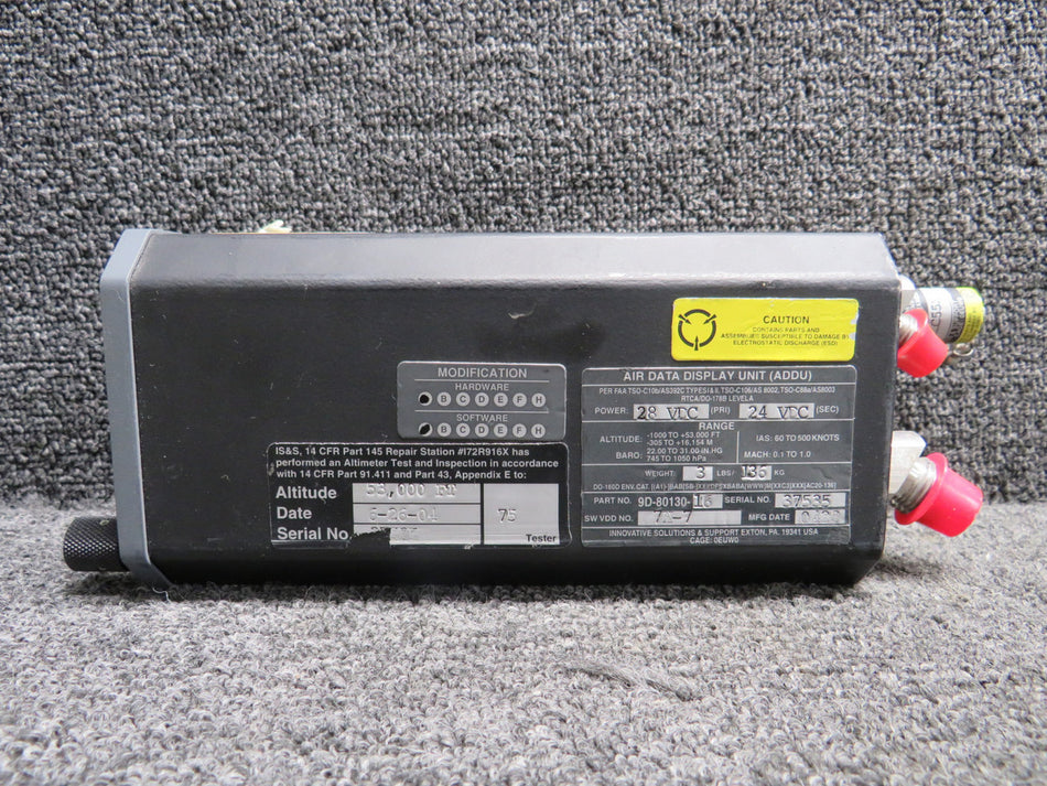 9D-80130-16 Innovative Solutions Air Data Display Unit w Mods & Config Module
