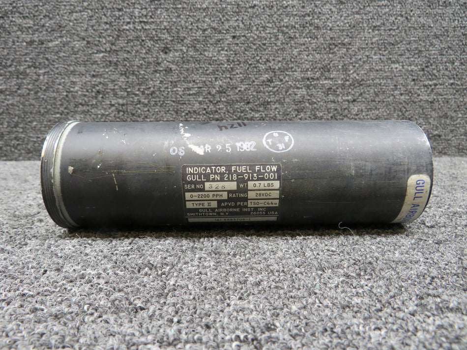 218-913-001 (Alt: 6883708-1) Gull Airborne Fuel Flow Indicator (Faded Face)