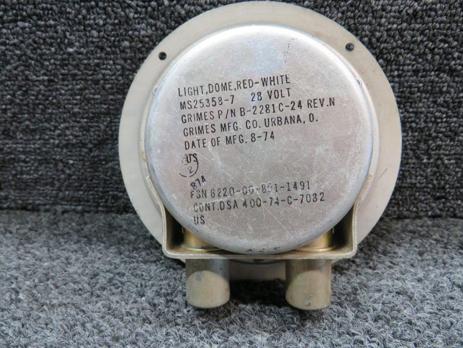 MS25358-7 (Alt: B-2281C-24) Grimes Dome Light