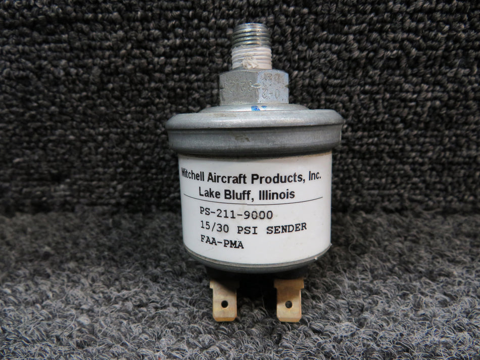 PS-211-9000 Mitchell Aircraft PSI Sender (15-30 PSI)