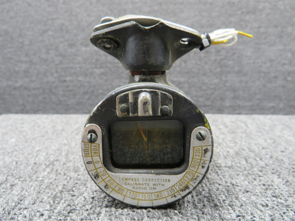 Windshield Mounted Compass Indicator, Lighted (Triangle Mount) (Yellowed)