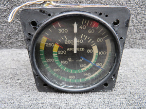 Kollsman Airspeed Indicator, Lighted (Cracked Glass) (Volts: 27)
