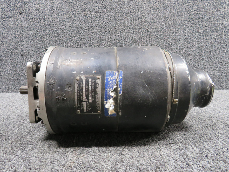 45AS88801-13 Shinko Starter Generator with Adapter (Dented, Bent Housing)
