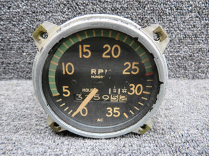 450-646 Piper PA24-180 Tachometer Indicator (Hours: 3259.52) (Chipped Paint)
