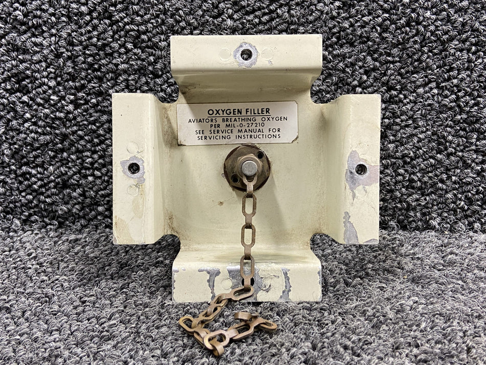 CM3509-1, 5114436-3 Cessna 414 Oxygen Filler Valve w Mounting Bracket