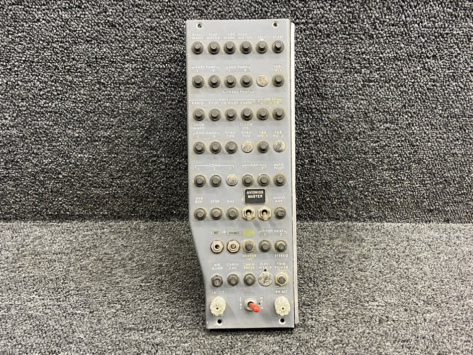 5618029-3 Cessna 414 Center Circuit Breaker Panel Assembly with Breakers