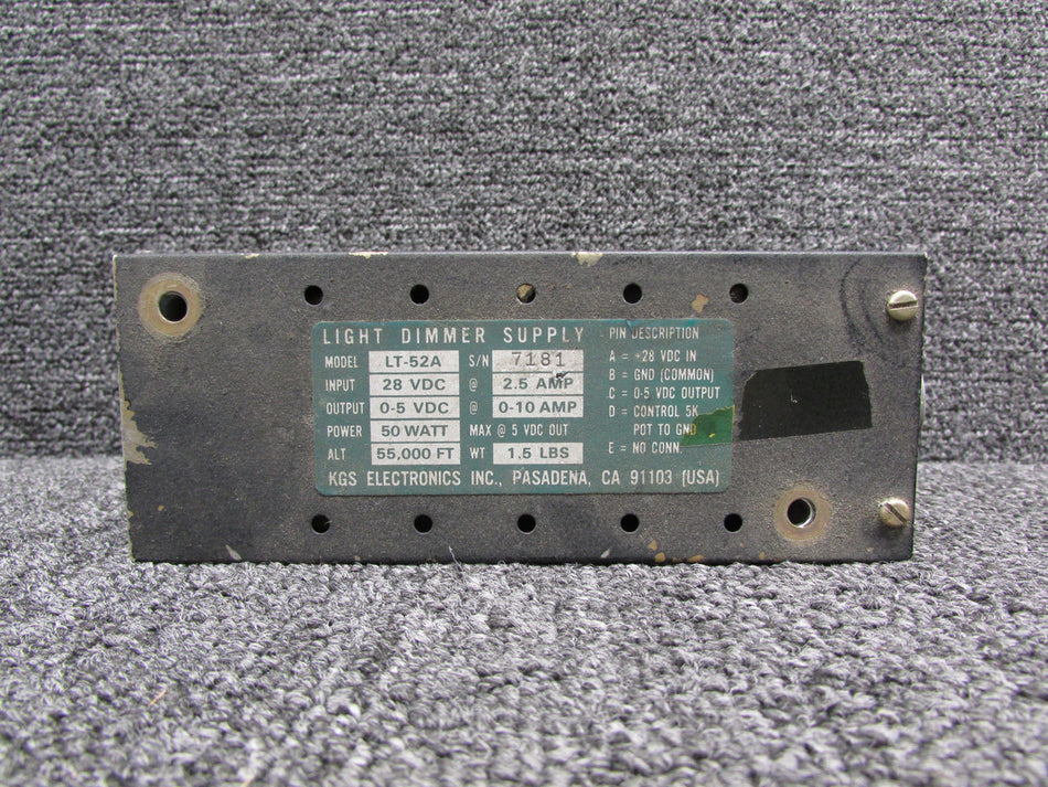 LT-52A KGS Electronics Light Dimmer Power Supply (Worn Paint) (Amps: 2.5) (Volts: 28)