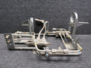 Hydraulic Power Distribution Mounting Bracket Assembly with Tubing