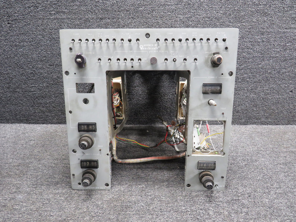 Beechcraft 100 Communication and Navigation Control Panel Cracked Face (Core)