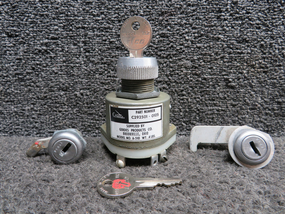 C292501-0105 Gerdes Products A-510 Ignition Switch with Locks and Keys