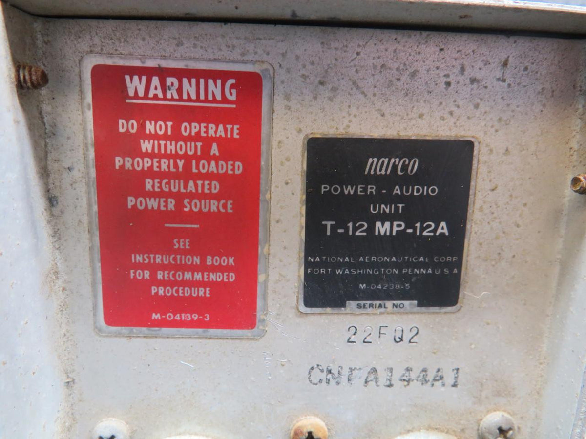Narco T-12-MP-12A Narco Power-Audio Unit with Tray (Corroded) (14V) (Core)
