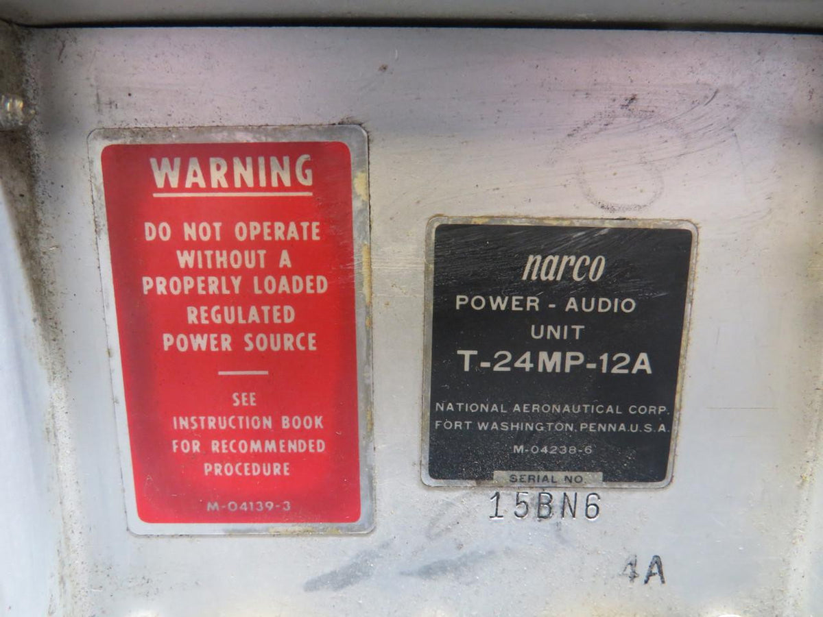 Narco T-24MP-12A Narco Power-Audio Unit with Tray (Volts: 28)